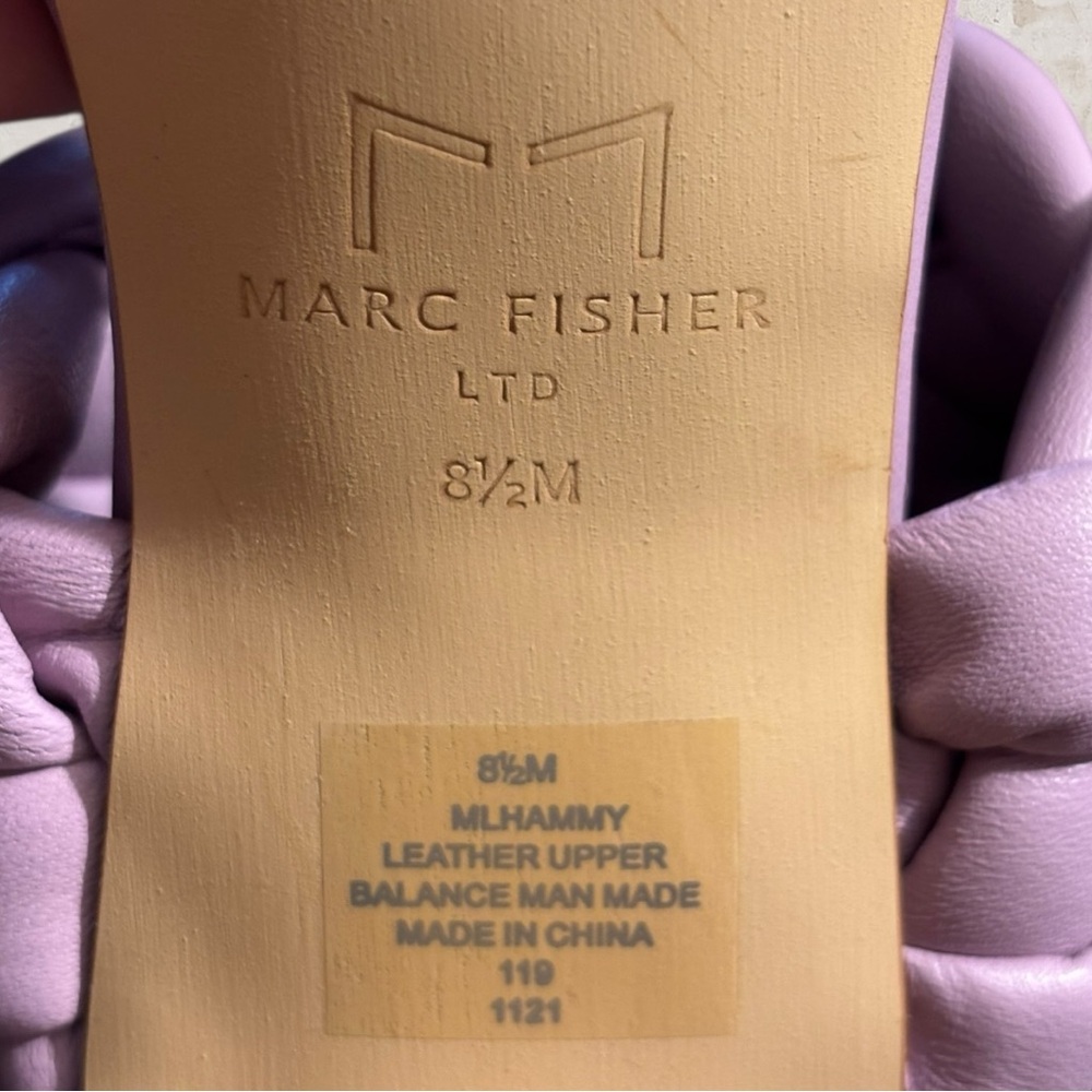 Marc Fisher Women's Hammy Woven Sandals Lavender Size 8.5 - Picture 6 of 7